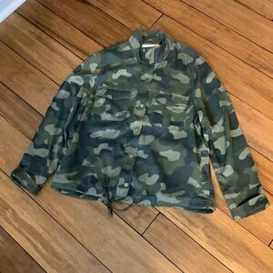 C&C California Women's Camo Utility Jacket - Green